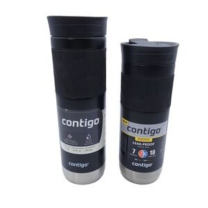 Contigo Byron 2.0 24 and 20 oz Stainless Steel Travel Mug with SNAPSEAL Lid Grip